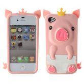 Case Pig 3D Rosa para iPhone 4/4s