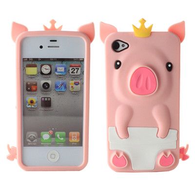 Case Pig 3D Rosa para iPhone 4/4s